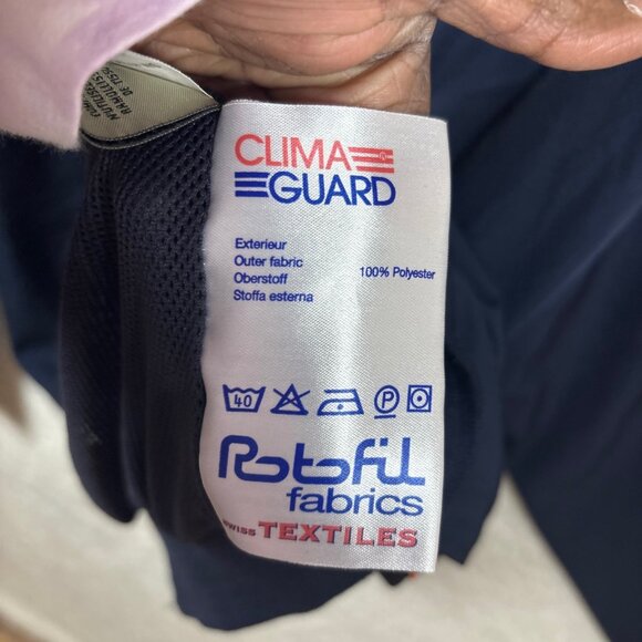 Cutter & Buck Climagard Navy Blue & Orange 1/4 Zip Pullover Jacket L - Picture 15 of 16